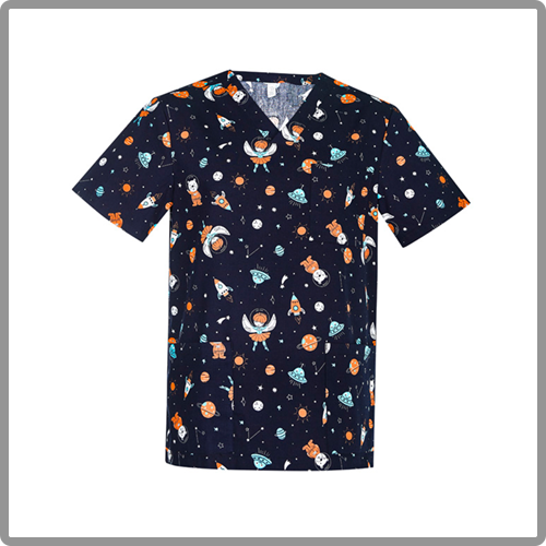 CST148MS-Space-Party-Mens-Scrub-Top