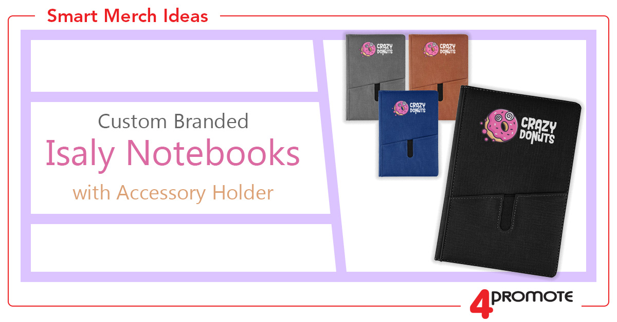 Custom Branded Isaly Notebook with Accessory Holder