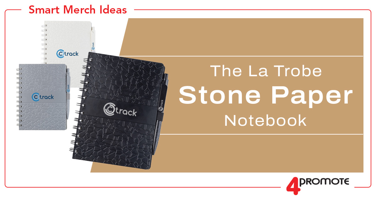 Custom Branded La Trobe Stone Paper Notebook