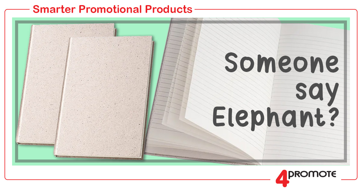 Custom Branded Organic Elephant Matter Rigid A5 Notepad