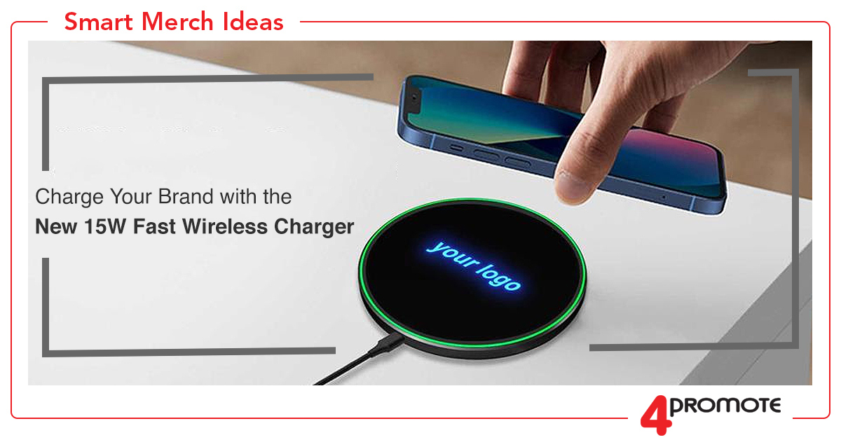 Custom Branded 15W Fast Qi Wireless Charger