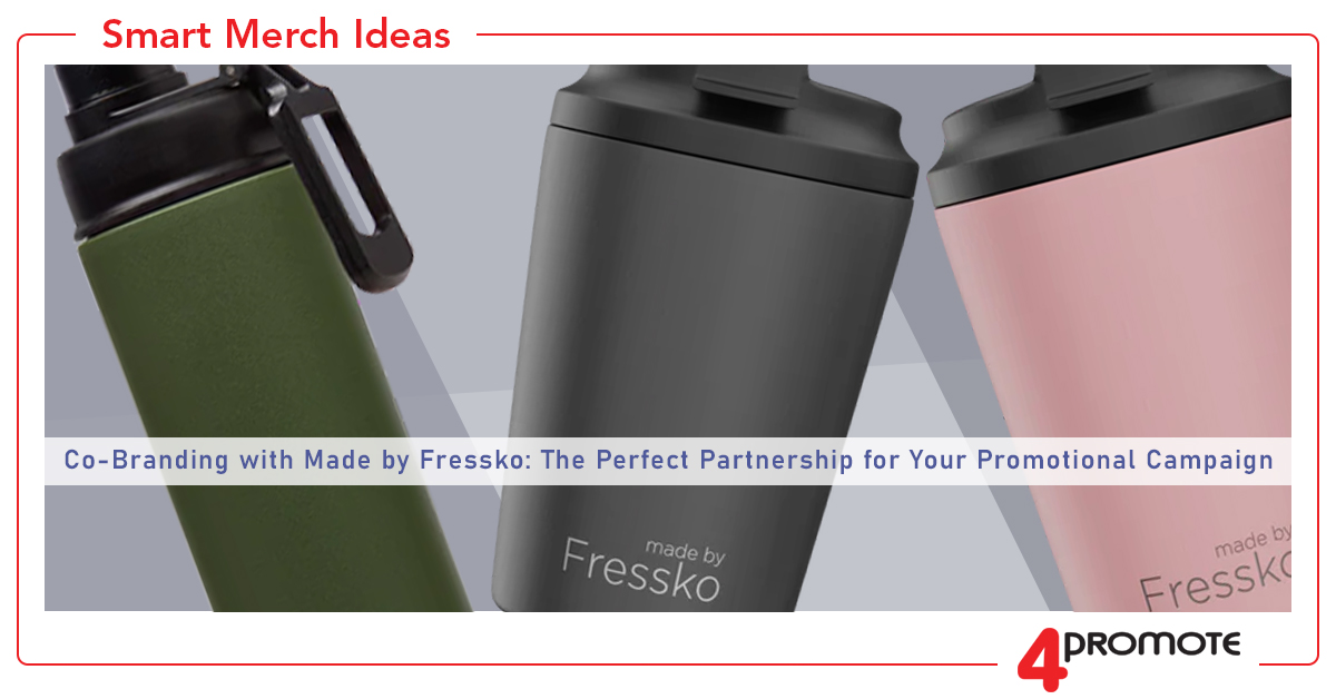 Custom Branded Made By Fressko Reusable Cups and Stainless Steel Bottle