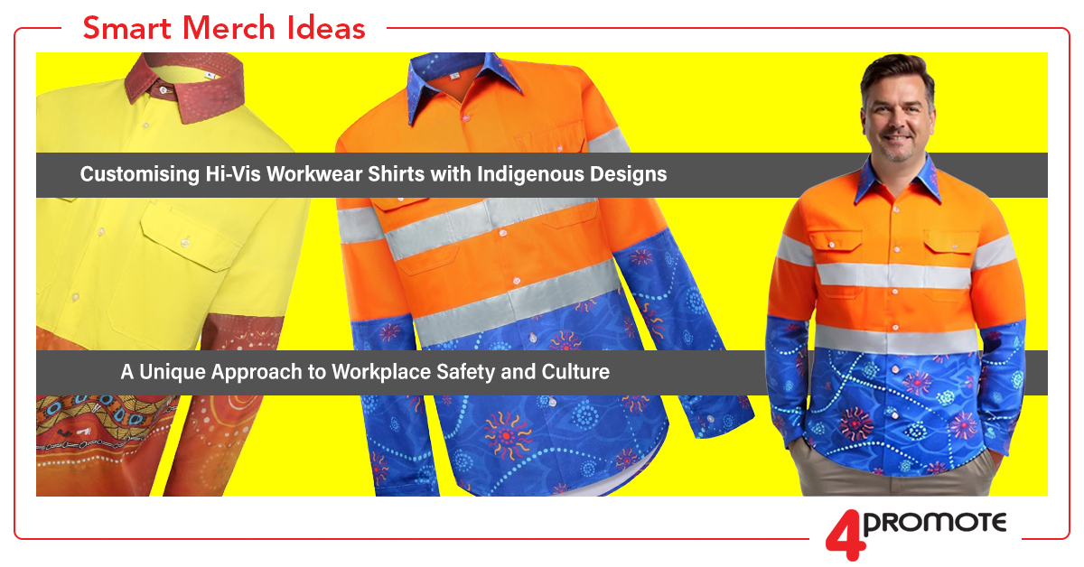 Custom Branded High Visibility Workwear Shirts with Indigenous Designs