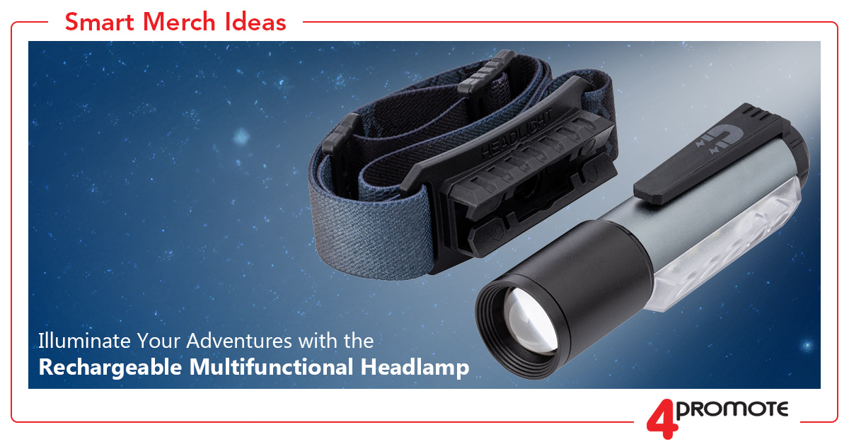 Custom Branded Rechargeable Multifunctional Headlamp