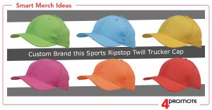 Custom Branded Sports Ripstop Twill Trucker Cap